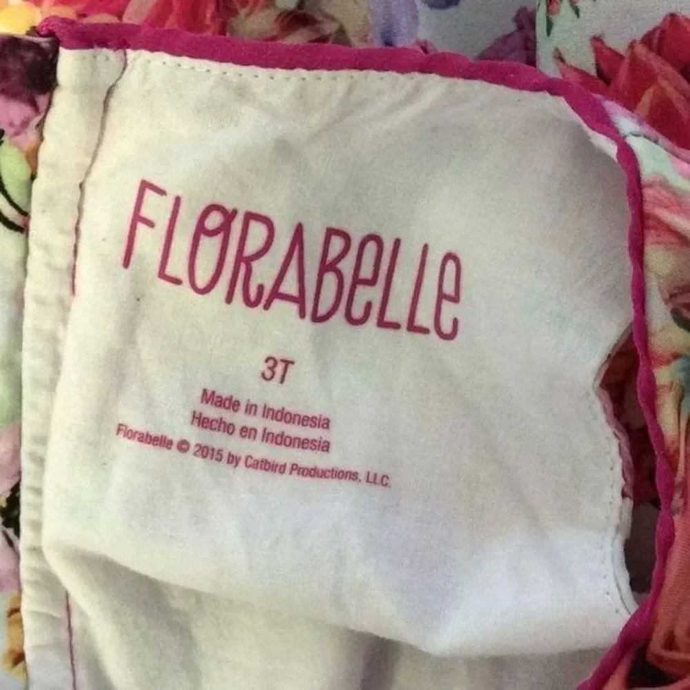 Florabelle Girl's Floral Pink Spring Fairy People Sleeveless Tulle Dress Size 3T